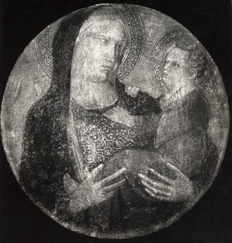 Brogi — Firenze, Museo Bardini. Sc. Fiorentina Sec. XIV. Madonna col Bambino — insieme